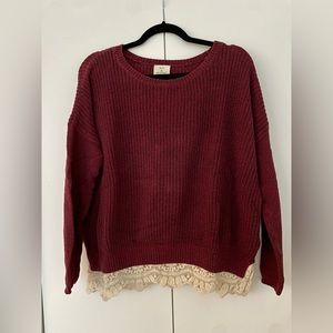 Urban Outfitters Pins and Needles Burgundy Sweater